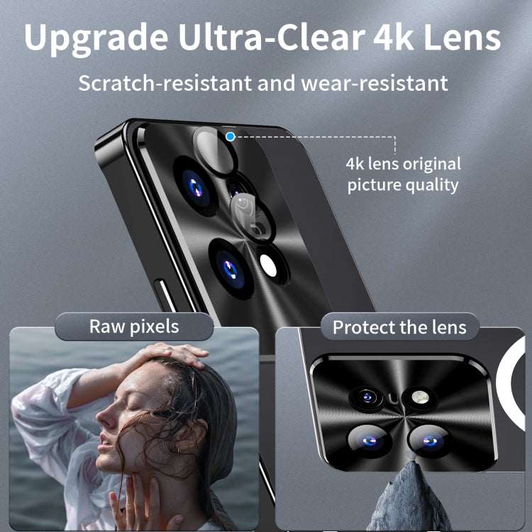 For Motorola Edge 50 Pro Frosted Metal MagSafe Magnetic Phone Case(Black) - Motorola Cases by PMC TechLife | Online Shopping South Africa | PMC TechLife | Buy Now Pay Later Mobicred
