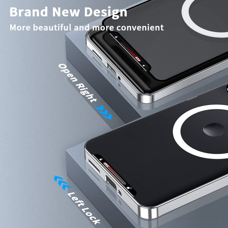 For Motorola Edge 50 Pro Frosted Metal MagSafe Magnetic Phone Case(Silver) - Motorola Cases by PMC TechLife | Online Shopping South Africa | PMC TechLife | Buy Now Pay Later Mobicred