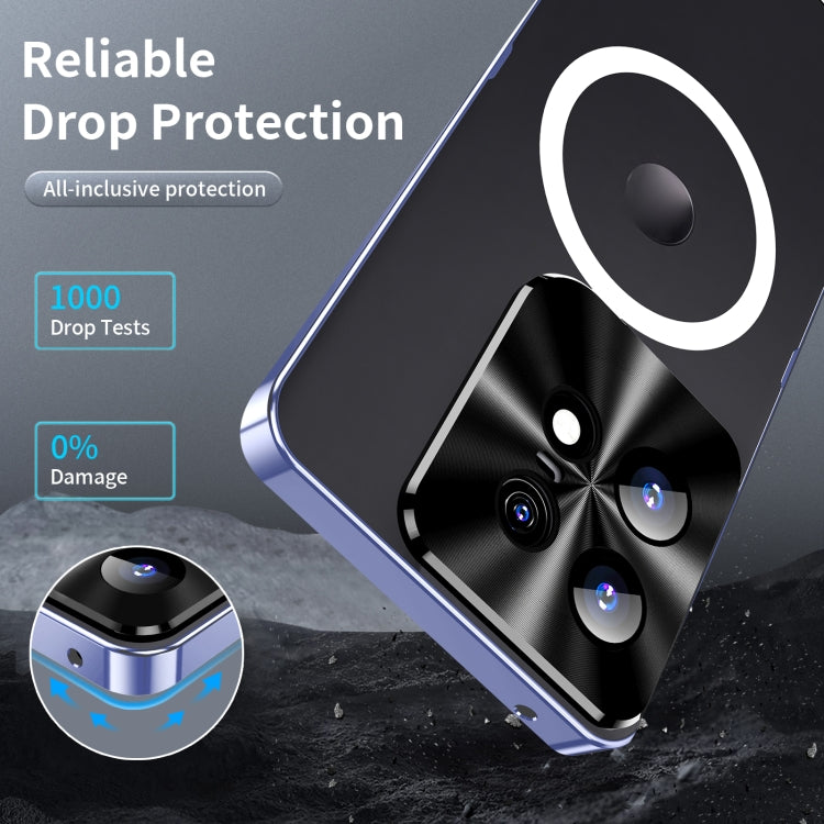 For Motorola Edge 50 Pro Frosted Metal MagSafe Magnetic Phone Case(Puprle) - Motorola Cases by PMC TechLife | Online Shopping South Africa | PMC TechLife | Buy Now Pay Later Mobicred