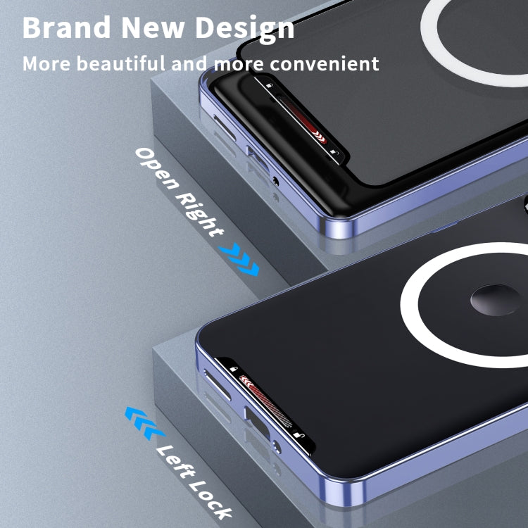 For Motorola Edge 50 Pro Frosted Metal MagSafe Magnetic Phone Case(Puprle) - Motorola Cases by PMC TechLife | Online Shopping South Africa | PMC TechLife | Buy Now Pay Later Mobicred