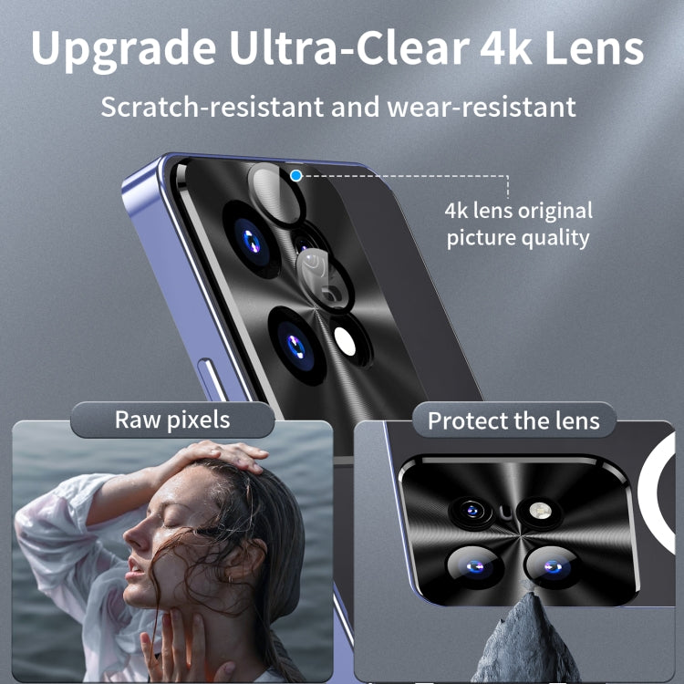 For Motorola Edge 50 Pro Frosted Metal MagSafe Magnetic Phone Case(Puprle) - Motorola Cases by PMC TechLife | Online Shopping South Africa | PMC TechLife | Buy Now Pay Later Mobicred