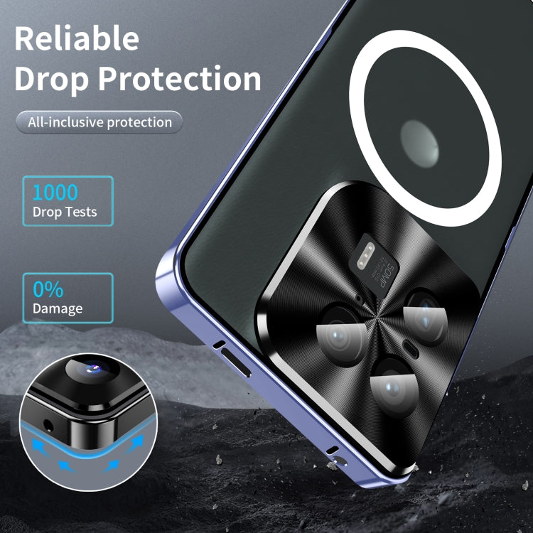 For Motorola Edge 50 Ultra Frosted Metal MagSafe Magnetic Phone Case(Puprle) - Motorola Cases by PMC TechLife | Online Shopping South Africa | PMC TechLife | Buy Now Pay Later Mobicred
