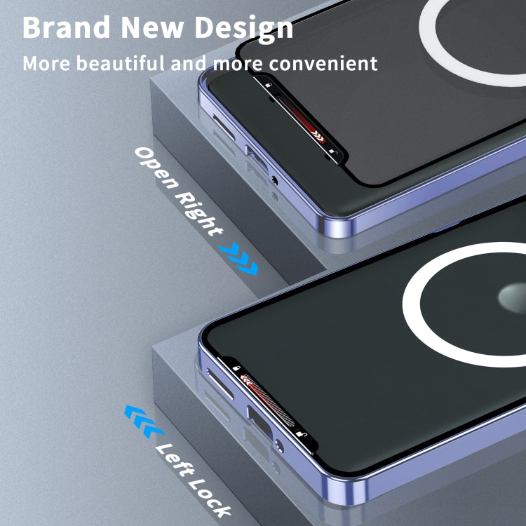 For Motorola Edge 50 Ultra Frosted Metal MagSafe Magnetic Phone Case(Puprle) - Motorola Cases by PMC TechLife | Online Shopping South Africa | PMC TechLife | Buy Now Pay Later Mobicred