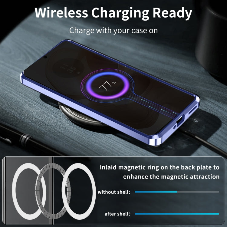 For Motorola Edge 50 Ultra Frosted Metal MagSafe Magnetic Phone Case(Puprle) - Motorola Cases by PMC TechLife | Online Shopping South Africa | PMC TechLife | Buy Now Pay Later Mobicred