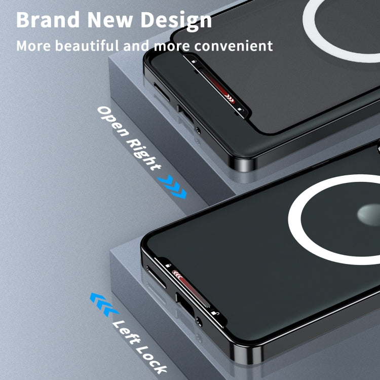For Motorola Moto X50 Ultra Frosted Metal MagSafe Magnetic Phone Case(Black) - Motorola Cases by PMC TechLife | Online Shopping South Africa | PMC TechLife | Buy Now Pay Later Mobicred