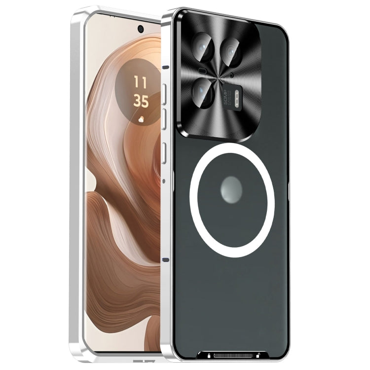 For Motorola Moto X50 Ultra Frosted Metal MagSafe Magnetic Phone Case(Silver) - Motorola Cases by PMC TechLife | Online Shopping South Africa | PMC TechLife | Buy Now Pay Later Mobicred