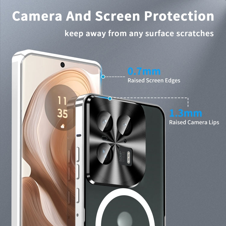 For Motorola Moto X50 Ultra Frosted Metal MagSafe Magnetic Phone Case(Silver) - Motorola Cases by PMC TechLife | Online Shopping South Africa | PMC TechLife | Buy Now Pay Later Mobicred