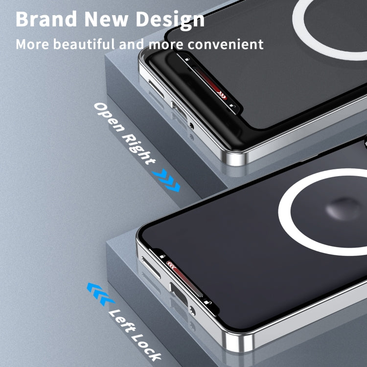 For Motorola Edge 50 Frosted Metal MagSafe Magnetic Phone Case(Silver) - Motorola Cases by PMC TechLife | Online Shopping South Africa | PMC TechLife | Buy Now Pay Later Mobicred