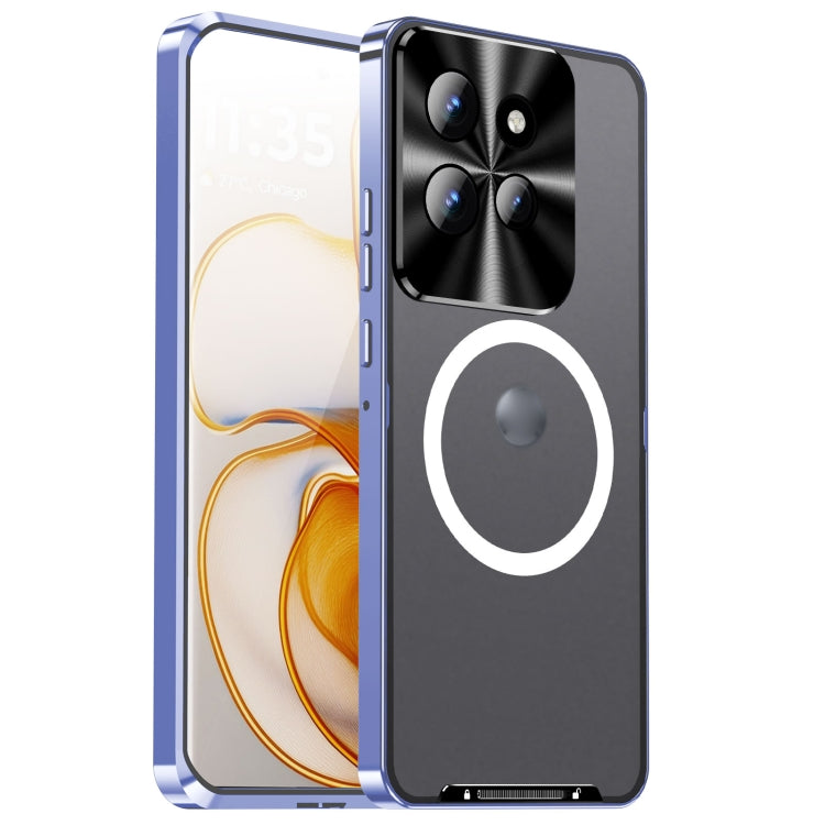 For Motorola Edge 50 Frosted Metal MagSafe Magnetic Phone Case(Puprle) - Motorola Cases by PMC TechLife | Online Shopping South Africa | PMC TechLife | Buy Now Pay Later Mobicred