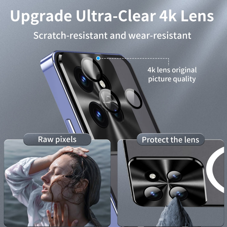 For Motorola Edge 50 Frosted Metal MagSafe Magnetic Phone Case(Puprle) - Motorola Cases by PMC TechLife | Online Shopping South Africa | PMC TechLife | Buy Now Pay Later Mobicred