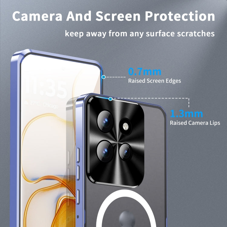 For Motorola Edge 50 Frosted Metal MagSafe Magnetic Phone Case(Puprle) - Motorola Cases by PMC TechLife | Online Shopping South Africa | PMC TechLife | Buy Now Pay Later Mobicred