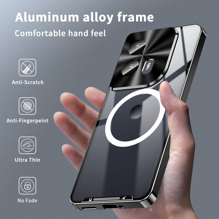 For Motorola Edge 2024 Frosted Metal MagSafe Magnetic Phone Case(Black) - free shipping - PMC Jewellery - Order now!