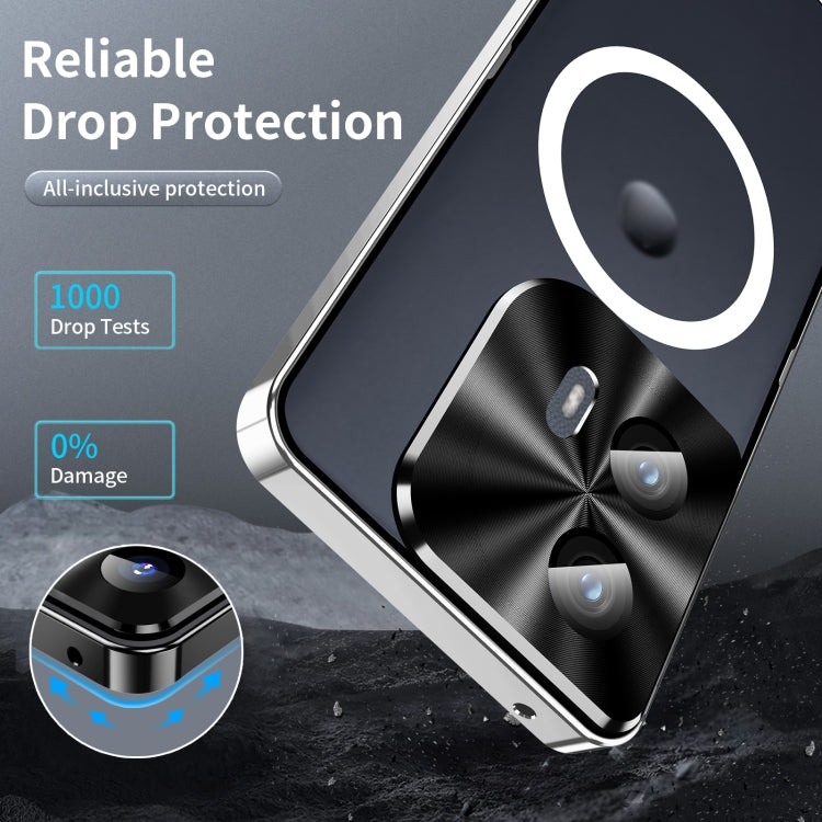 For Motorola Edge 2024 Frosted Metal MagSafe Magnetic Phone Case(Silver) - Motorola Cases by PMC Jewellery | Online Shopping South Africa | PMC Jewellery | Buy Now Pay Later Mobicred