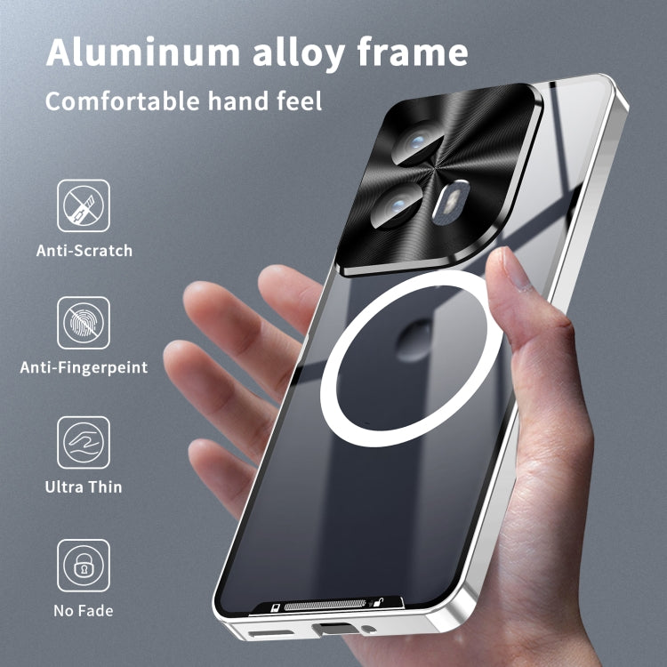 For Motorola Edge 2024 Frosted Metal MagSafe Magnetic Phone Case(Silver) - Motorola Cases by PMC Jewellery | Online Shopping South Africa | PMC Jewellery | Buy Now Pay Later Mobicred