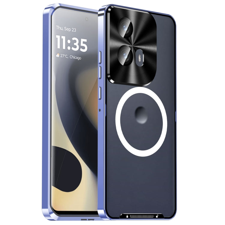 For Motorola Edge 2024 Frosted Metal MagSafe Magnetic Phone Case(Puprle) - Motorola Cases by PMC Jewellery | Online Shopping South Africa | PMC Jewellery | Buy Now Pay Later Mobicred