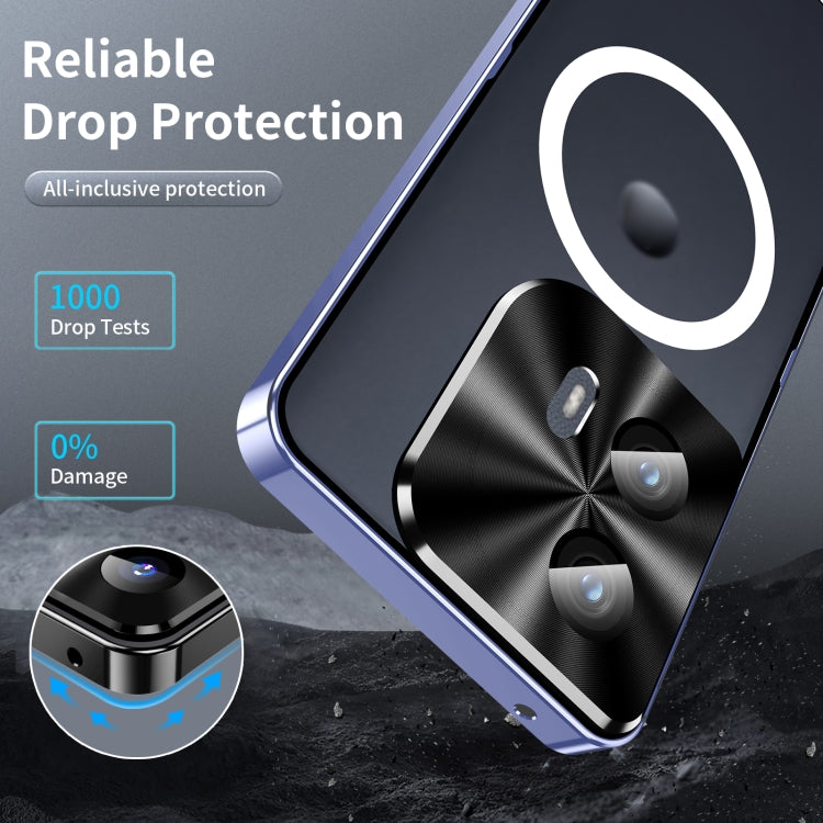 For Motorola Edge 2024 Frosted Metal MagSafe Magnetic Phone Case(Puprle) - Motorola Cases by PMC Jewellery | Online Shopping South Africa | PMC Jewellery | Buy Now Pay Later Mobicred