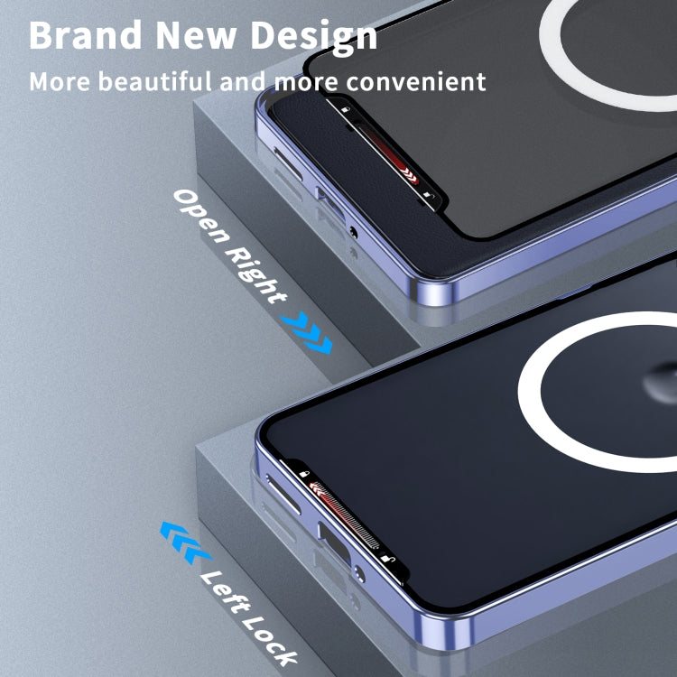 For Motorola Edge 2024 Frosted Metal MagSafe Magnetic Phone Case(Puprle) - Motorola Cases by PMC Jewellery | Online Shopping South Africa | PMC Jewellery | Buy Now Pay Later Mobicred