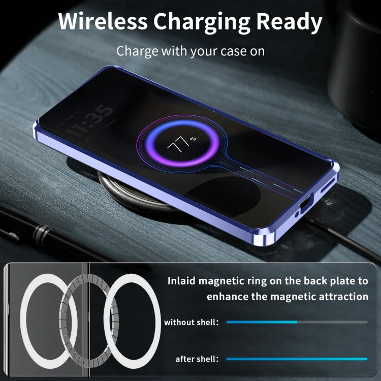 For Motorola Edge 2024 Frosted Metal MagSafe Magnetic Phone Case(Puprle) - Motorola Cases by PMC Jewellery | Online Shopping South Africa | PMC Jewellery | Buy Now Pay Later Mobicred