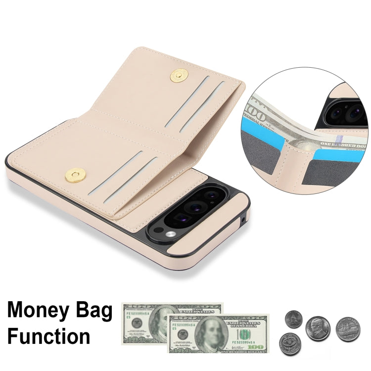 For Google Pixel 9 Pro XL RFID Anti-theft Card Ring Holder Phone Case(White) - Google Cases by PMC TechLife | Online Shopping South Africa | PMC TechLife | Buy Now Pay Later Mobicred