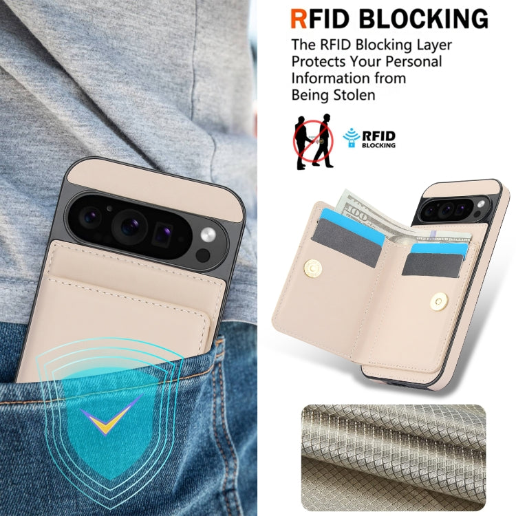For Google Pixel 9 Pro XL RFID Anti-theft Card Ring Holder Phone Case(White) - Google Cases by PMC TechLife | Online Shopping South Africa | PMC TechLife | Buy Now Pay Later Mobicred