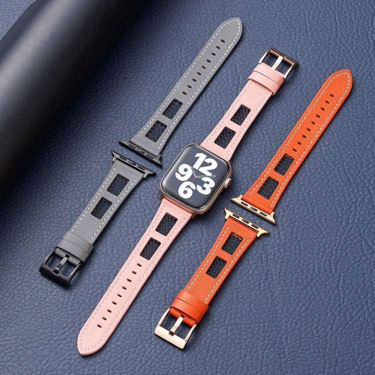 For Apple Watch Ultra 2 49mm Mesh Calfskin Genuine Leather Watch Band(Dark Brown) - Watch Bands by PMC TechLife | Online Shopping South Africa | PMC TechLife | Buy Now Pay Later Mobicred