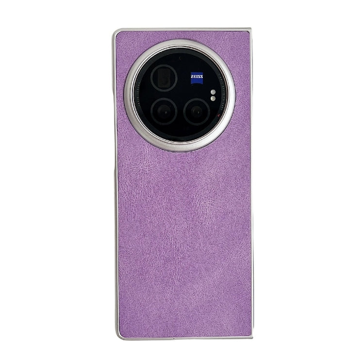 For vivo X Fold3 Pro Skin Feel Leather Texture Pearlescent Paint Shockproof Phone Case(Purple) - free shipping - PMC TechLife - Order now!