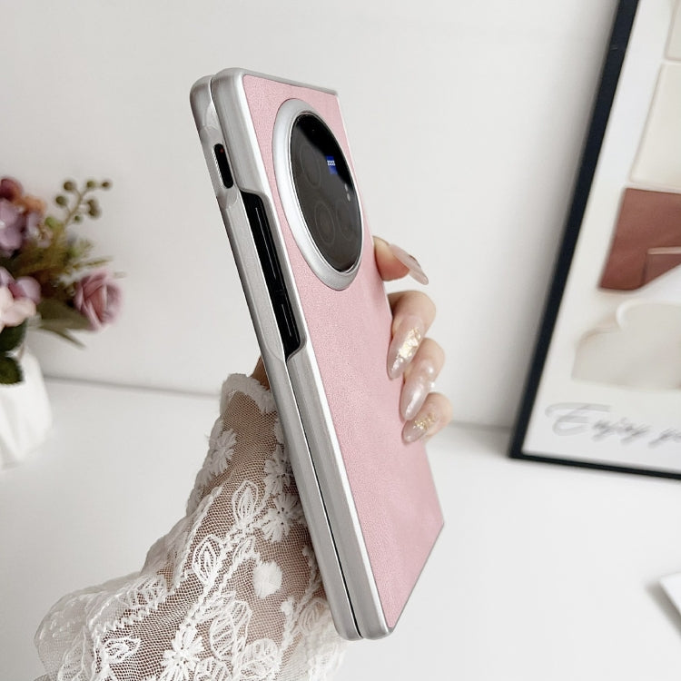 For vivo X Fold3 Pro Skin Feel Leather Texture Pearlescent Paint Shockproof Phone Case(Purple) - free shipping - PMC TechLife - Order now!