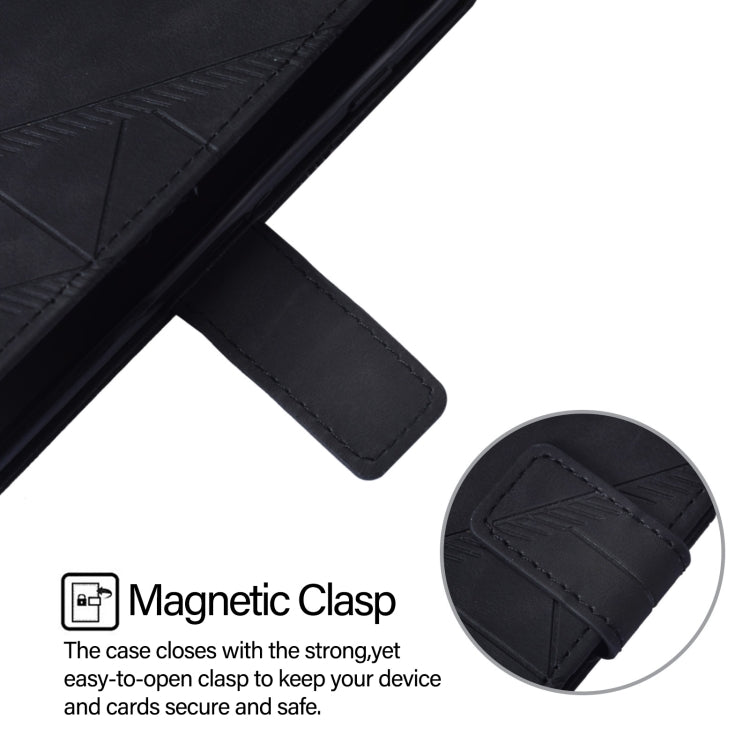 For vivo X100s Crossbody 3D Embossed Flip Leather Phone Case(Black) - vivo Cases by PMC TechLife | Online Shopping South Africa | PMC TechLife | Buy Now Pay Later Mobicred