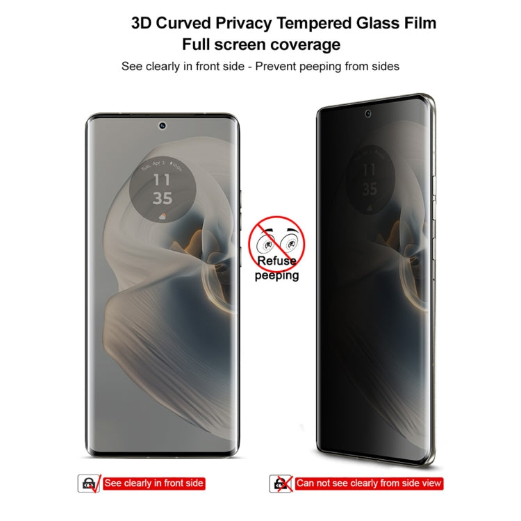 For Motorola Edge 50 Ultra imak 3D Curved HD Full Screen Anti-spy Tempered Glass Protective Film - Motorola Tempered Glass by imak | Online Shopping South Africa | PMC TechLife | Buy Now Pay Later Mobicred