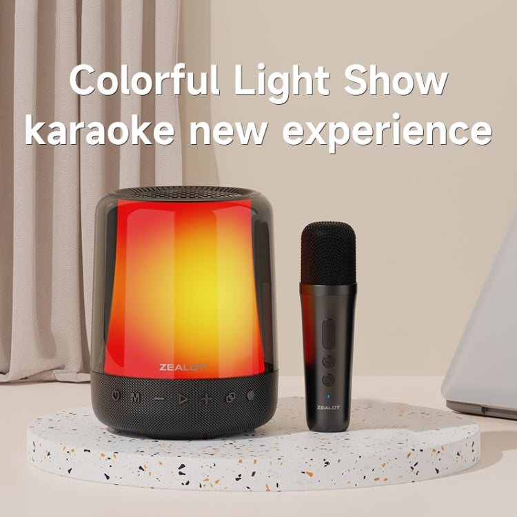 Zealot S66M RGB Rhythmic Light Karaoke Wireless Speaker, Style:Single Mic(Black) - free shipping - PMC Jewellery - Order now!