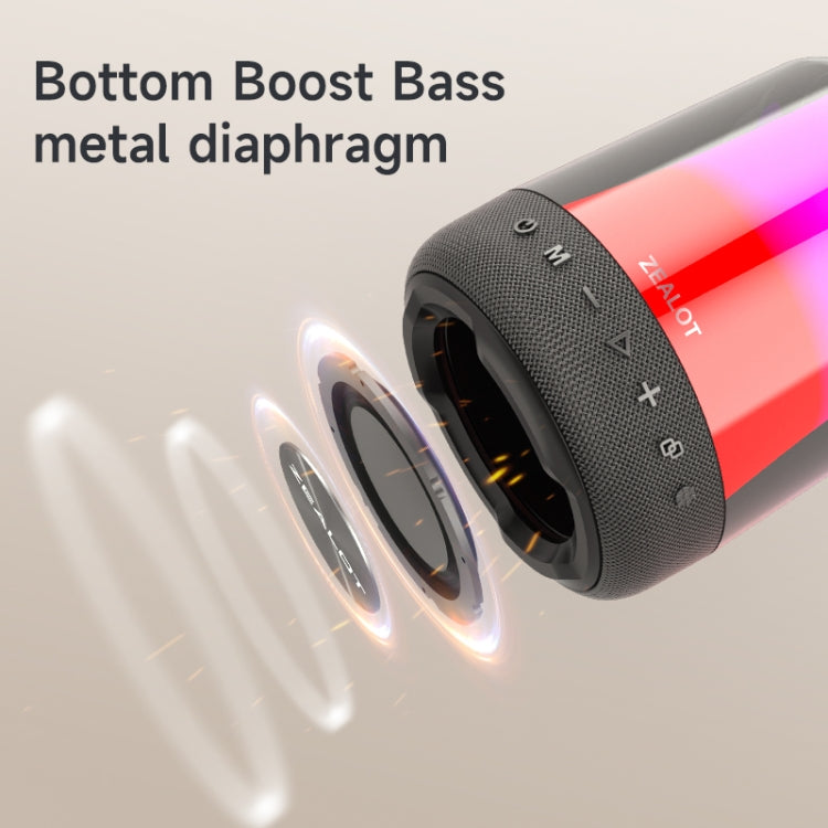 Zealot S66M RGB Rhythmic Light Karaoke Wireless Speaker, Style:Single Mic(Black) - free shipping - PMC Jewellery - Order now!