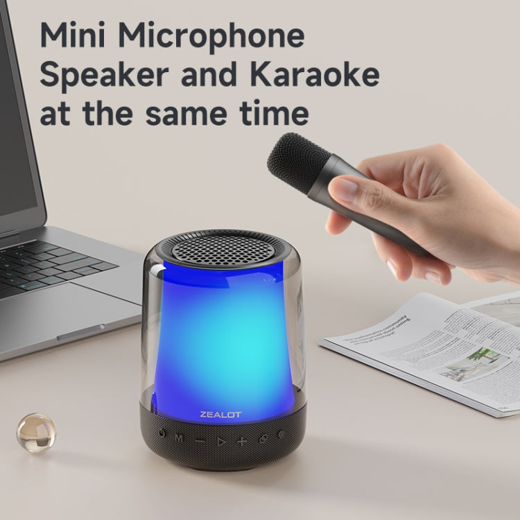 Zealot S66M RGB Rhythmic Light Karaoke Wireless Speaker, Style:Single Mic(Black) - free shipping - PMC Jewellery - Order now!