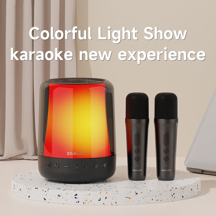 Zealot S66M RGB Rhythmic Light Karaoke Wireless Speaker, Style:Dual Mic(Black) - free shipping - PMC Jewellery - Order now!