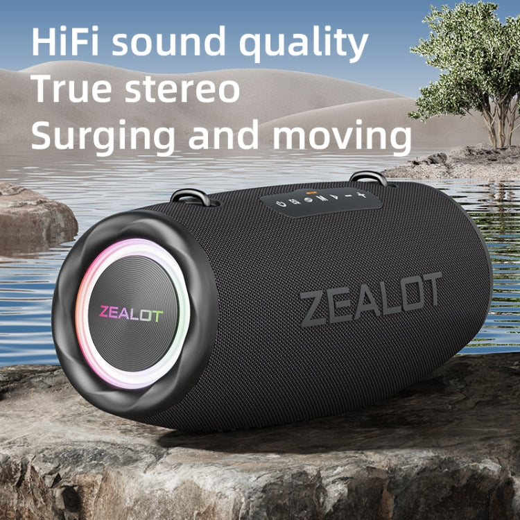 Zealot S87 80W Portable Outdoor Bluetooth Speaker with RGB Light(Blue) - free shipping - PMC Jewellery - Order now!