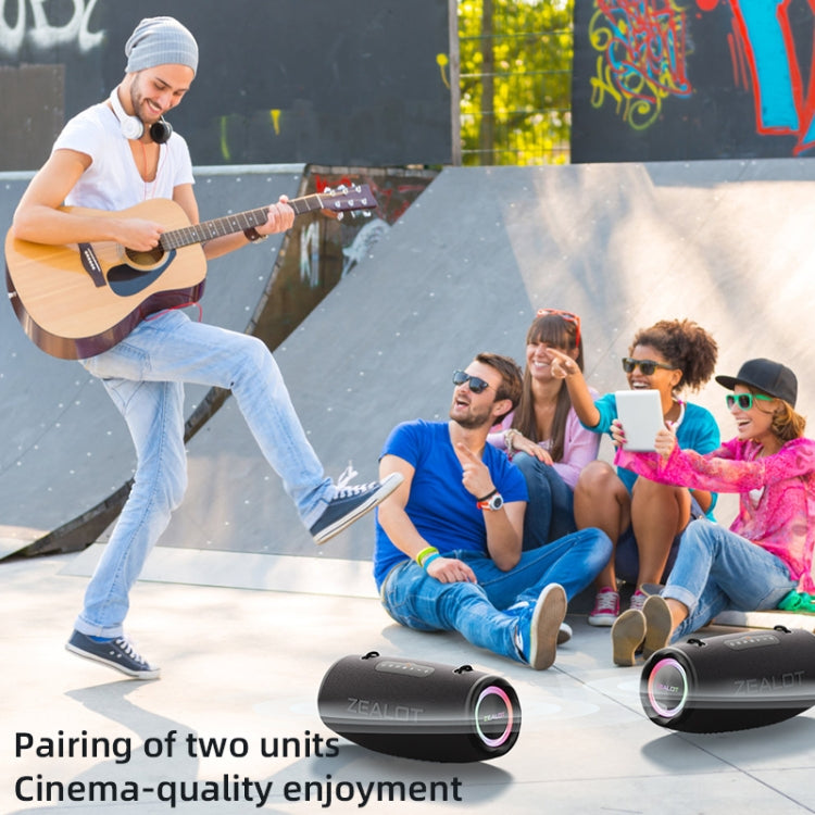Zealot S87 80W Portable Outdoor Bluetooth Speaker with RGB Light(Grey) - free shipping - PMC Jewellery - Order now!