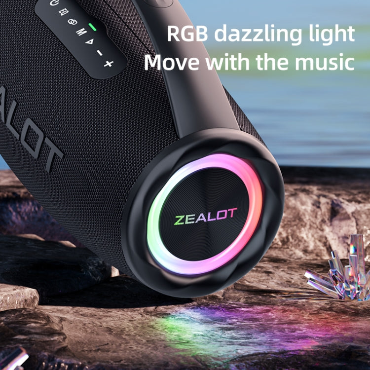 Zealot S97 80W Outdoor Portable RGB Light Bluetooth Speaker(Grey) - free shipping - PMC Jewellery - Order now!