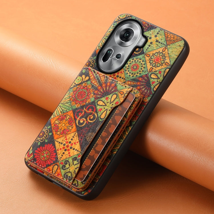 For OPPO Reno11 Global Card Slot Holder Phone Case(Autumn Yellow) - OPPO Cases by PMC TechLife | Online Shopping South Africa | PMC TechLife | Buy Now Pay Later Mobicred