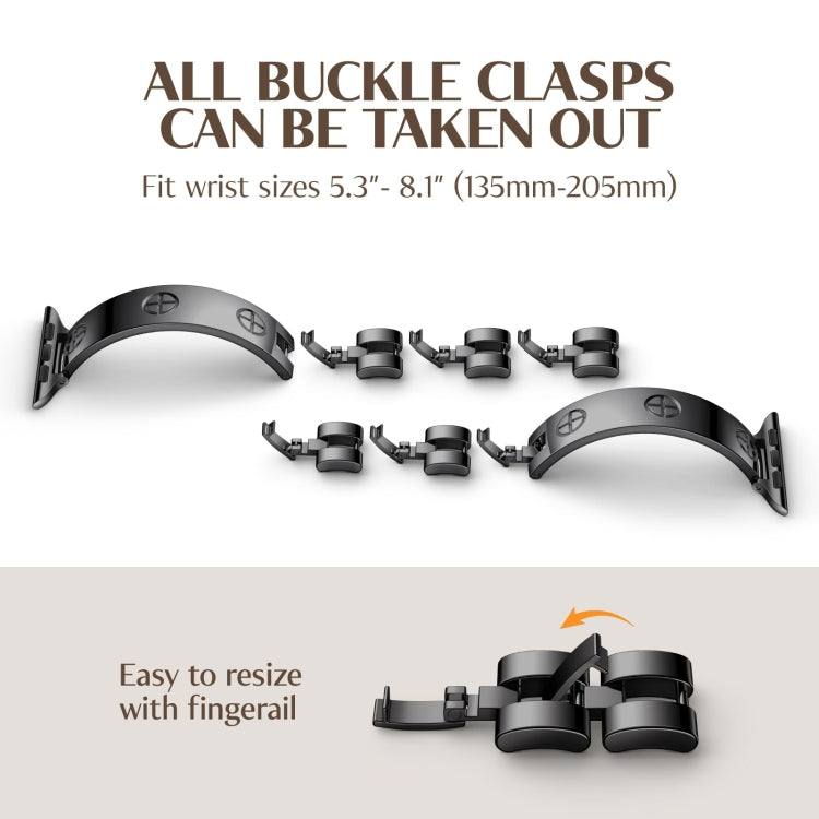 For Apple Watch Series 6 40mm Cross Bracelet Stainless Steel Watch Band(Black) - free shipping - PMC TechLife - Order now!