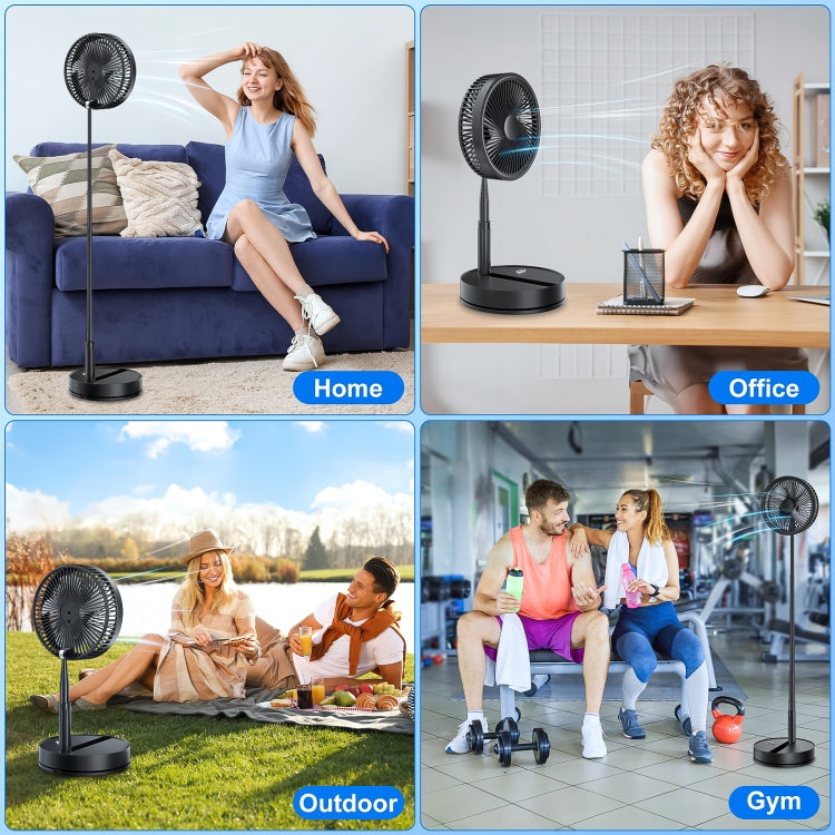 F9 Folding Adjustable Height Desktop Electric Fan(Black) - Electric Fans by PMC TechLife | Online Shopping South Africa | PMC TechLife | Buy Now Pay Later Mobicred