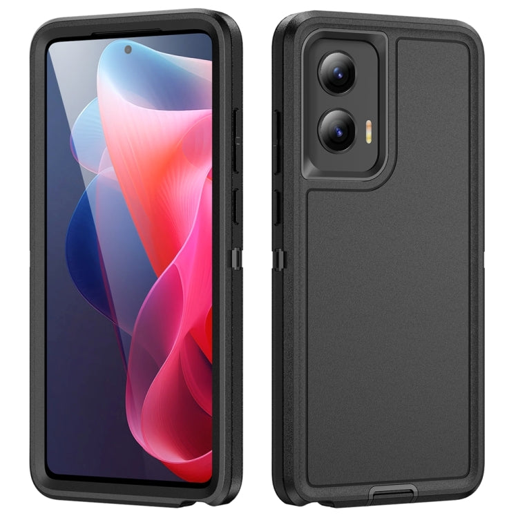 For Motorola Moto G Play 5G 2024 Life Waterproof Rugged PC + Silicone Phone Case(Black) - Motorola Cases by PMC Jewellery | Online Shopping South Africa | PMC Jewellery | Buy Now Pay Later Mobicred