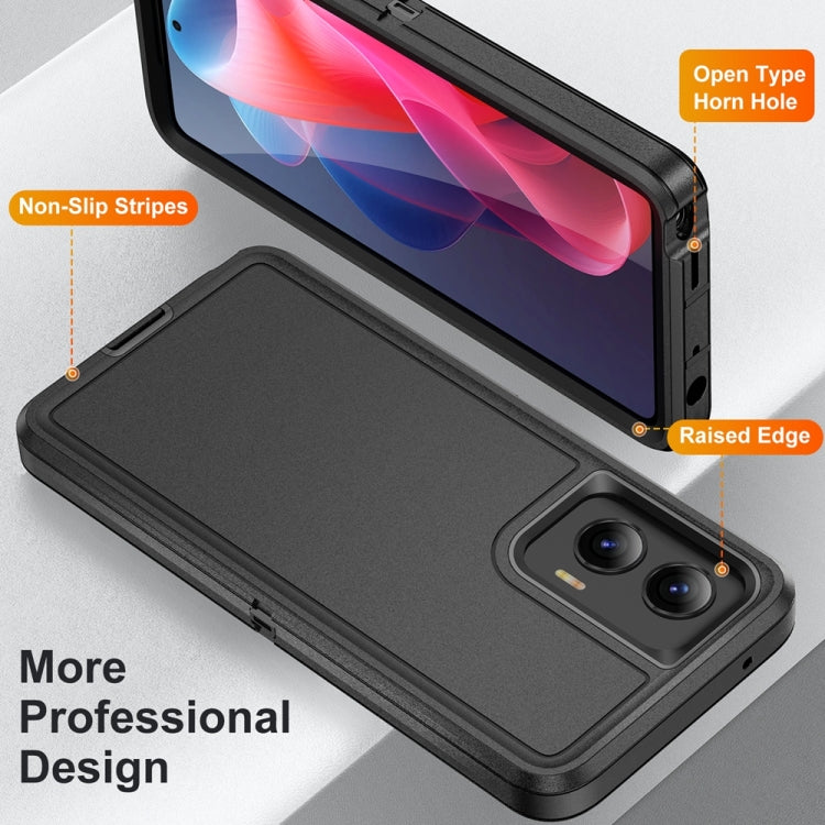 For Motorola Moto G Play 5G 2024 Life Waterproof Rugged PC + Silicone Phone Case(Black) - Motorola Cases by PMC Jewellery | Online Shopping South Africa | PMC Jewellery | Buy Now Pay Later Mobicred
