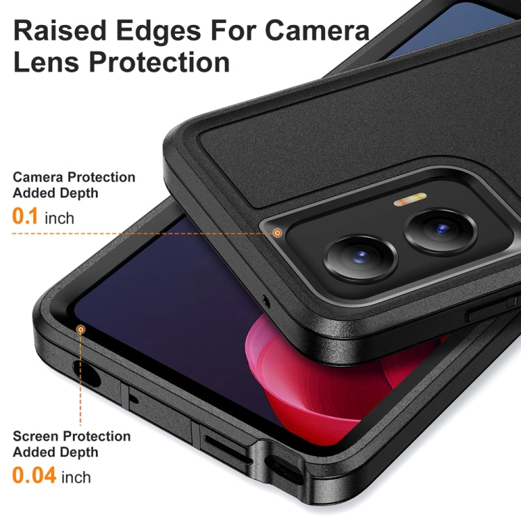 For Motorola Moto G Play 5G 2024 Life Waterproof Rugged PC + Silicone Phone Case(Black) - Motorola Cases by PMC Jewellery | Online Shopping South Africa | PMC Jewellery | Buy Now Pay Later Mobicred