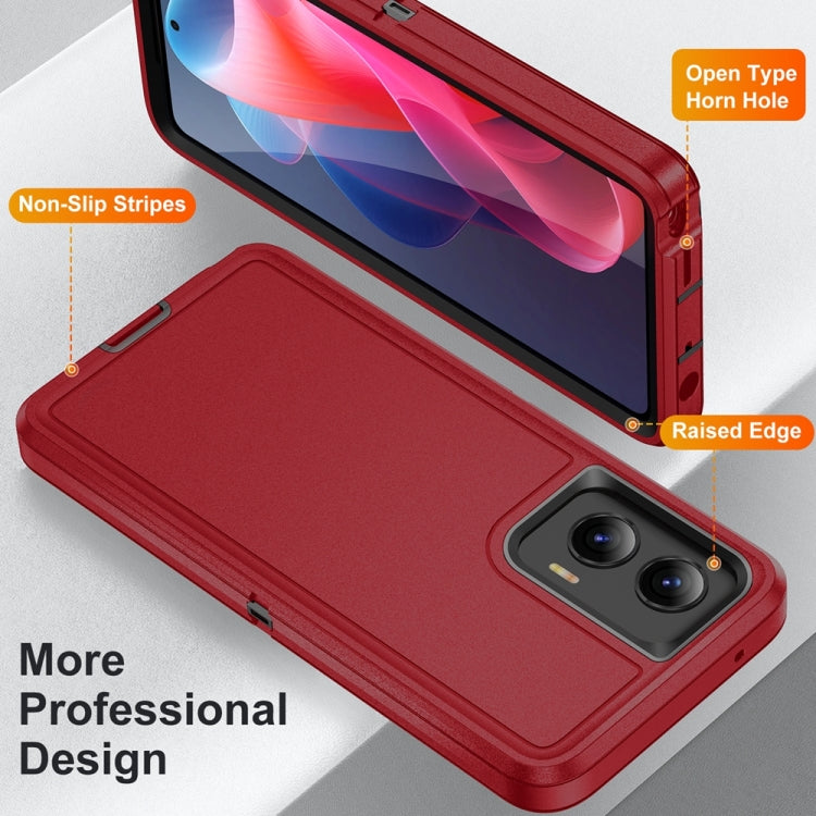 For Motorola Moto G Play 5G 2024 Life Waterproof Rugged PC + Silicone Phone Case(Red + Black) - Motorola Cases by PMC Jewellery | Online Shopping South Africa | PMC Jewellery | Buy Now Pay Later Mobicred