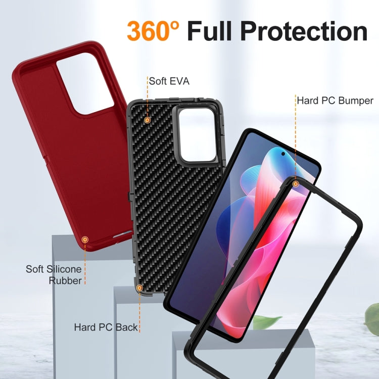 For Motorola Moto G Play 5G 2024 Life Waterproof Rugged PC + Silicone Phone Case(Red + Black) - Motorola Cases by PMC Jewellery | Online Shopping South Africa | PMC Jewellery | Buy Now Pay Later Mobicred