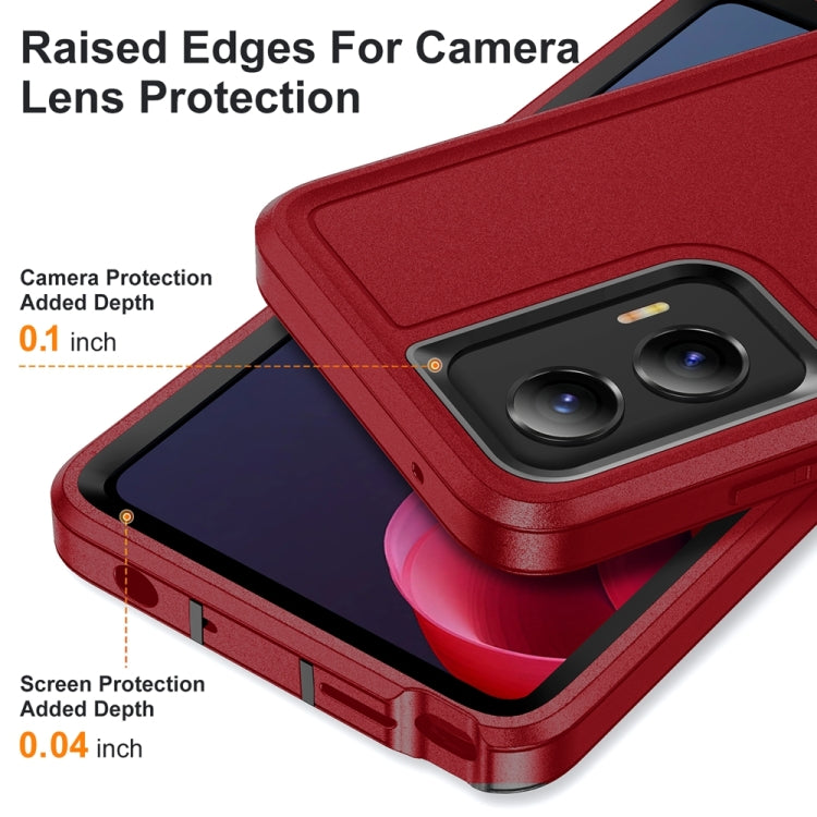 For Motorola Moto G Play 5G 2024 Life Waterproof Rugged PC + Silicone Phone Case(Red + Black) - Motorola Cases by PMC Jewellery | Online Shopping South Africa | PMC Jewellery | Buy Now Pay Later Mobicred