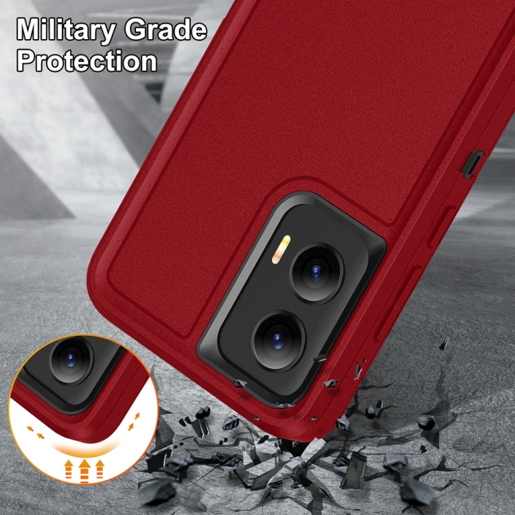 For Motorola Moto G Play 5G 2024 Life Waterproof Rugged PC + Silicone Phone Case(Red + Black) - Motorola Cases by PMC Jewellery | Online Shopping South Africa | PMC Jewellery | Buy Now Pay Later Mobicred