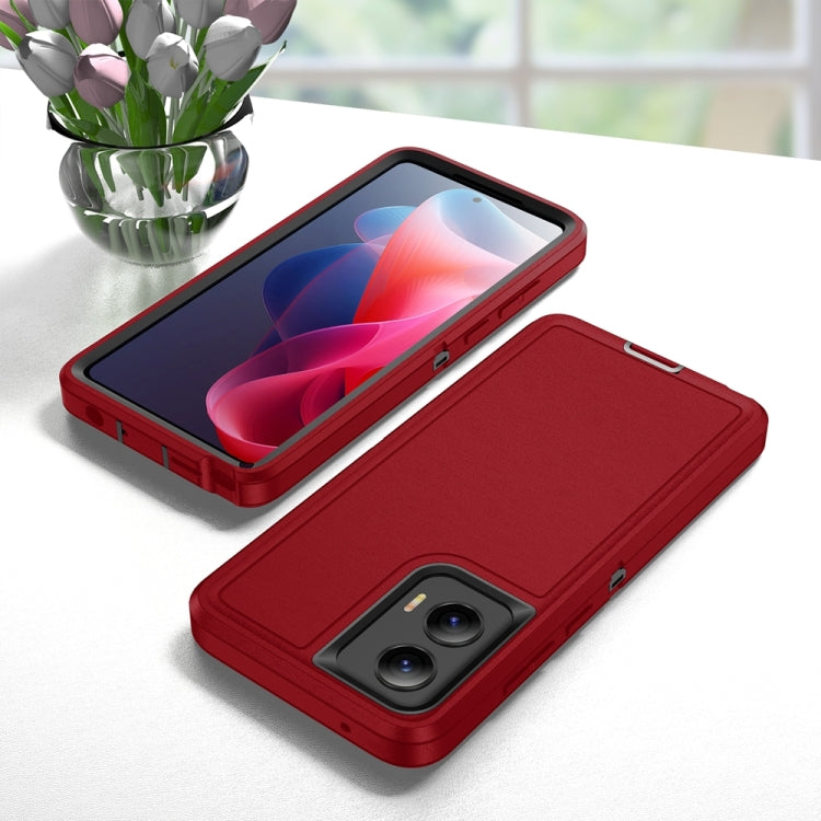 For Motorola Moto G Play 5G 2024 Life Waterproof Rugged PC + Silicone Phone Case(Red + Black) - Motorola Cases by PMC Jewellery | Online Shopping South Africa | PMC Jewellery | Buy Now Pay Later Mobicred