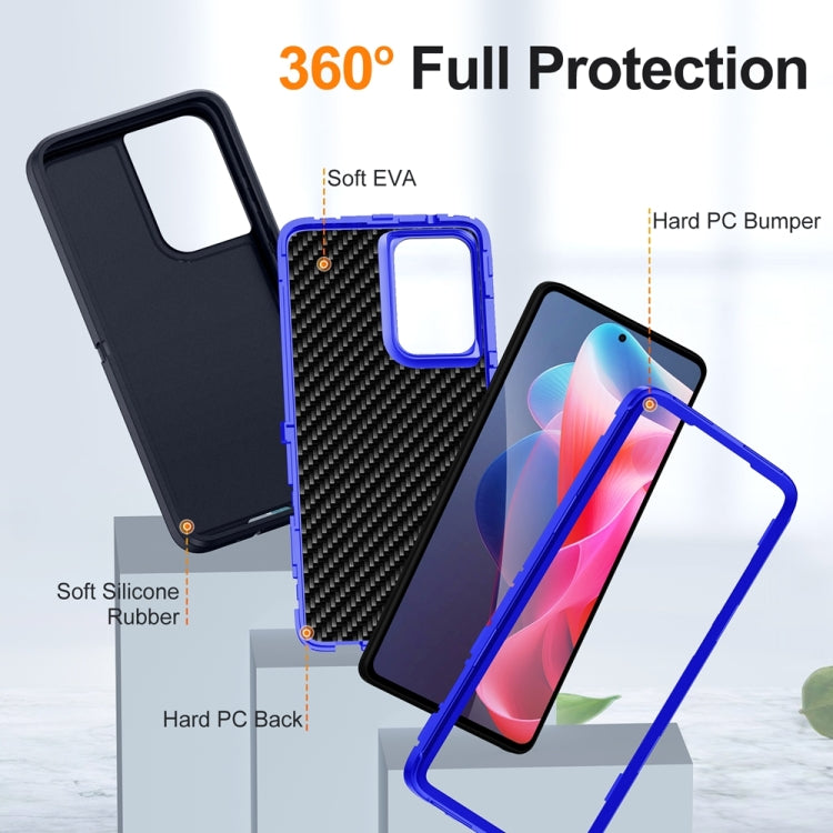 For Motorola Moto G Play 5G 2024 Life Waterproof Rugged PC + Silicone Phone Case(Dark Blue + Royal Blue) - Motorola Cases by PMC Jewellery | Online Shopping South Africa | PMC Jewellery | Buy Now Pay Later Mobicred