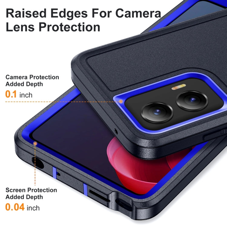 For Motorola Moto G Play 5G 2024 Life Waterproof Rugged PC + Silicone Phone Case(Dark Blue + Royal Blue) - Motorola Cases by PMC Jewellery | Online Shopping South Africa | PMC Jewellery | Buy Now Pay Later Mobicred