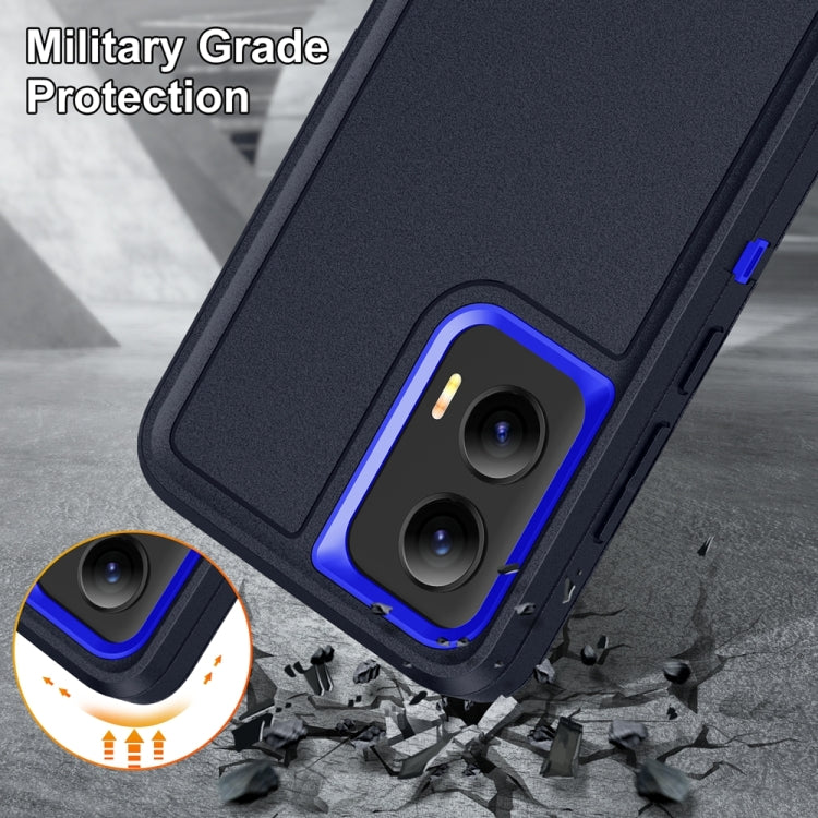 For Motorola Moto G Play 5G 2024 Life Waterproof Rugged PC + Silicone Phone Case(Dark Blue + Royal Blue) - Motorola Cases by PMC Jewellery | Online Shopping South Africa | PMC Jewellery | Buy Now Pay Later Mobicred